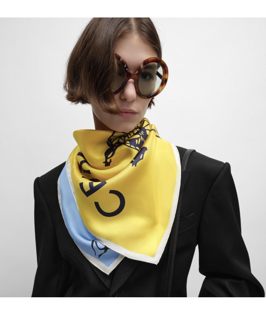 CELINE Мульти шелковый платок, фото 2