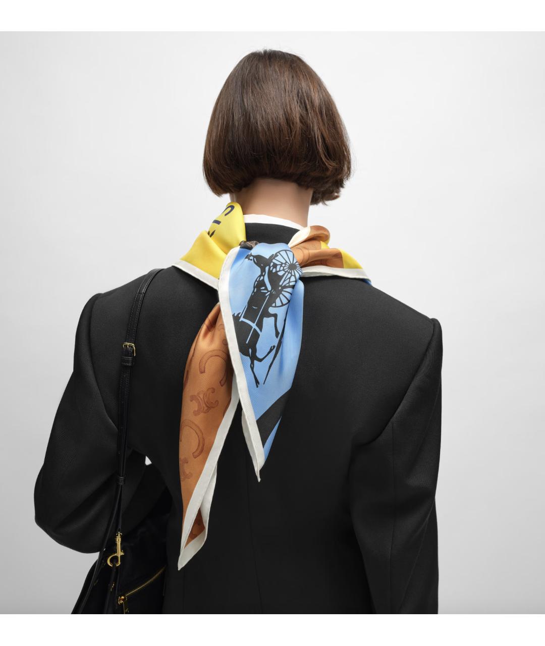 CELINE Мульти шелковый платок, фото 3