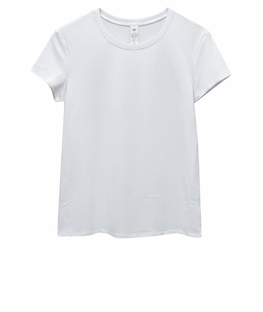 ALO YOGA Белая полиэстеровая футболка, фото 1