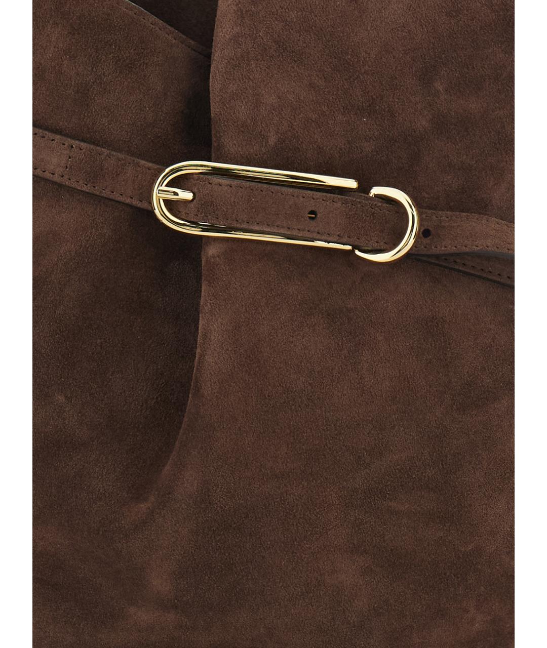 LIFFNER Коричневая замшевая сумка через плечо, фото 3