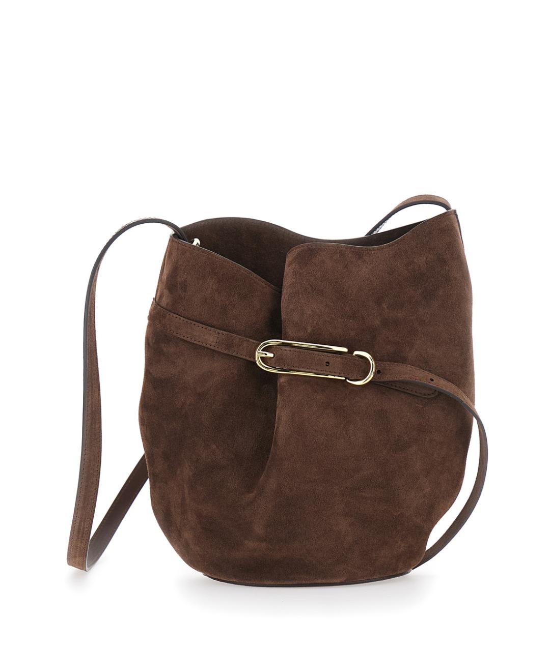 LIFFNER Коричневая замшевая сумка через плечо, фото 1