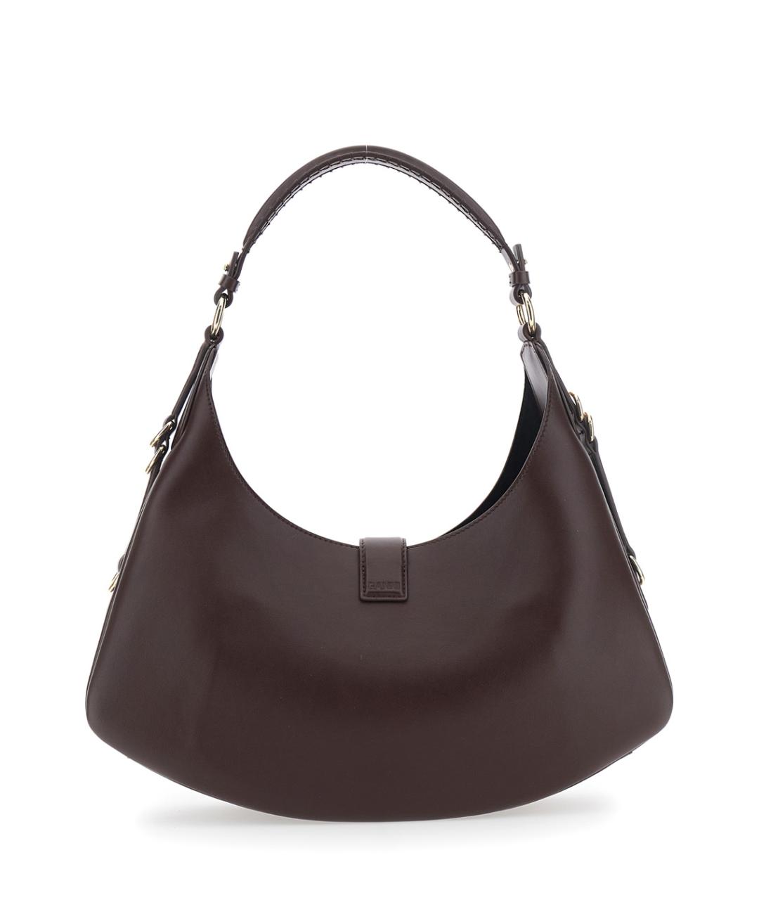 GANNI Коричневая кожаная сумка через плечо, фото 2