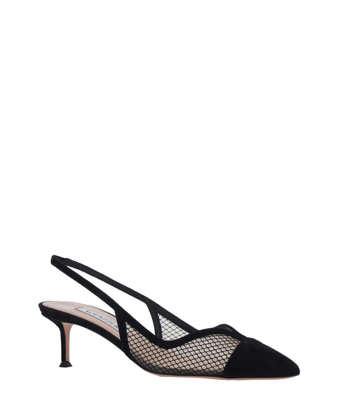 AQUAZZURA Черные текстильные туфли, фото 2