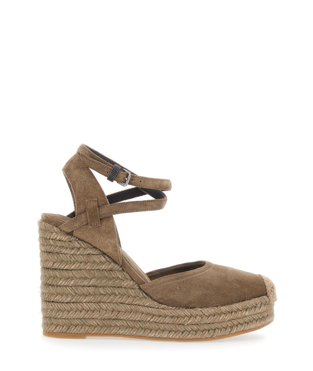 BRUNELLO CUCINELLI Коричневые замшевые туфли, фото 1