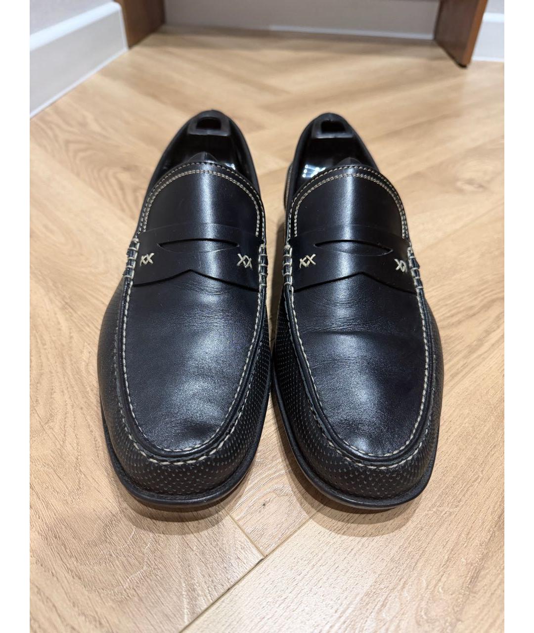 ARTIOLI Черные кожаные мокасины, фото 2