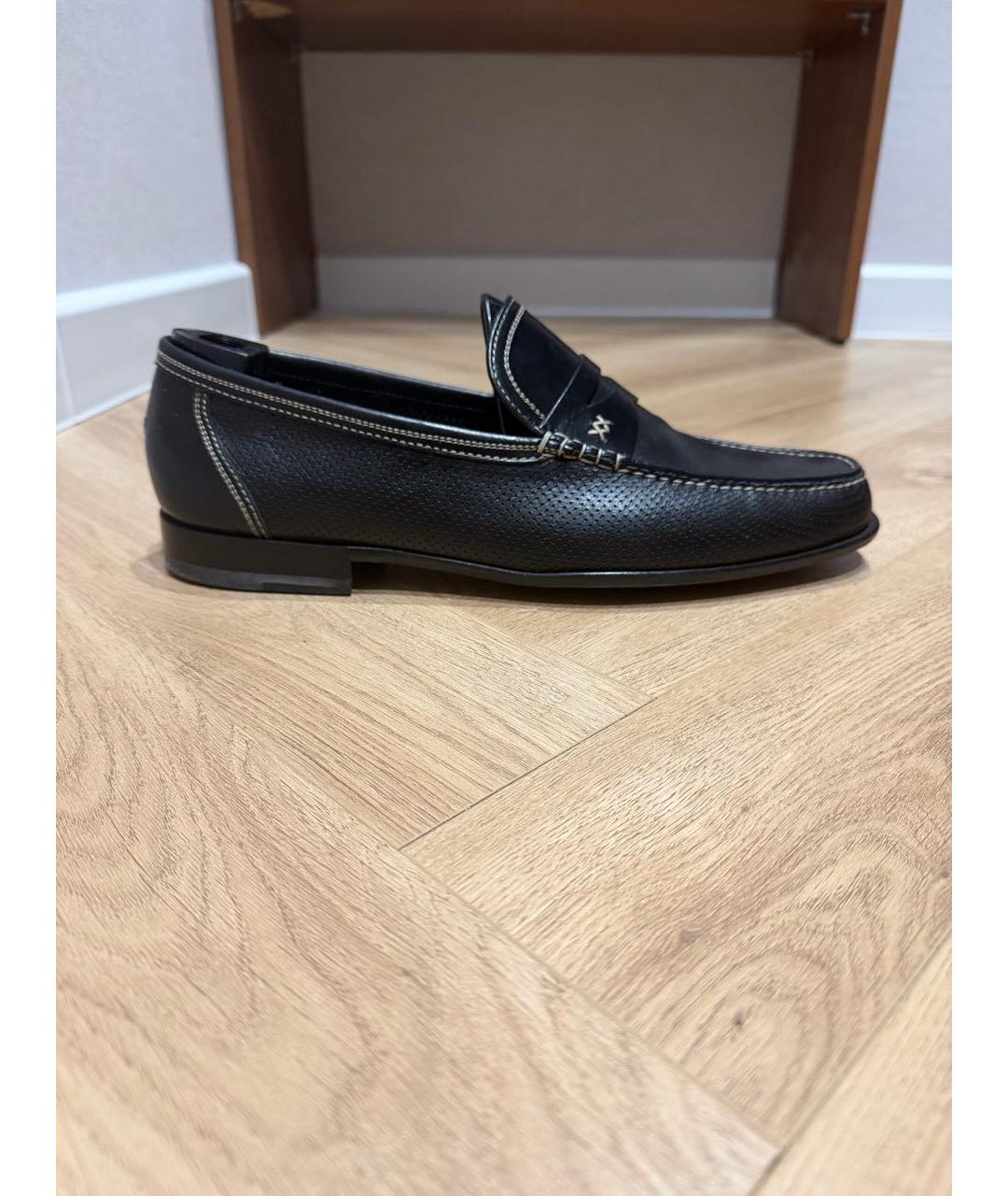 ARTIOLI Черные кожаные мокасины, фото 5
