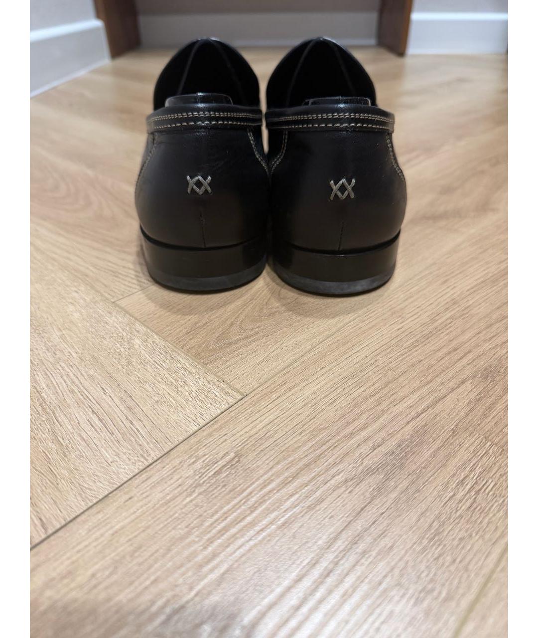 ARTIOLI Черные кожаные мокасины, фото 4