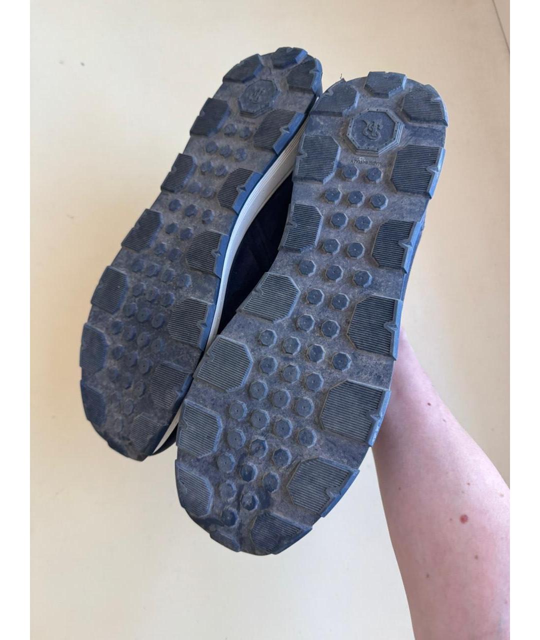 STEFANO RICCI Синие замшевые низкие кроссовки / кеды, фото 7