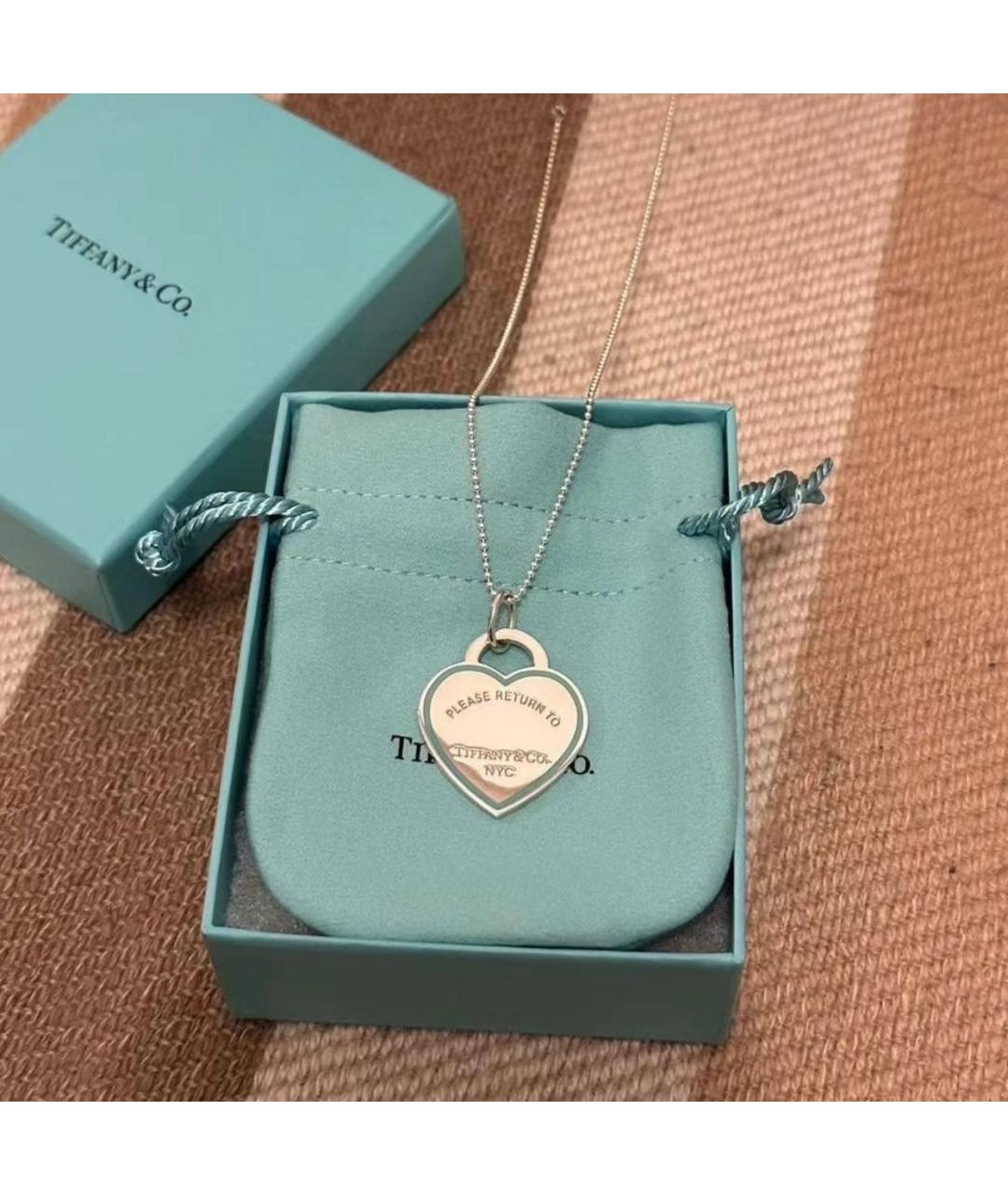 TIFFANY&CO Бирюзовая серебряная подвеска, фото 3