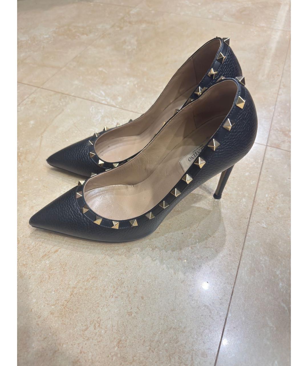 VALENTINO Черные кожаные туфли, фото 4