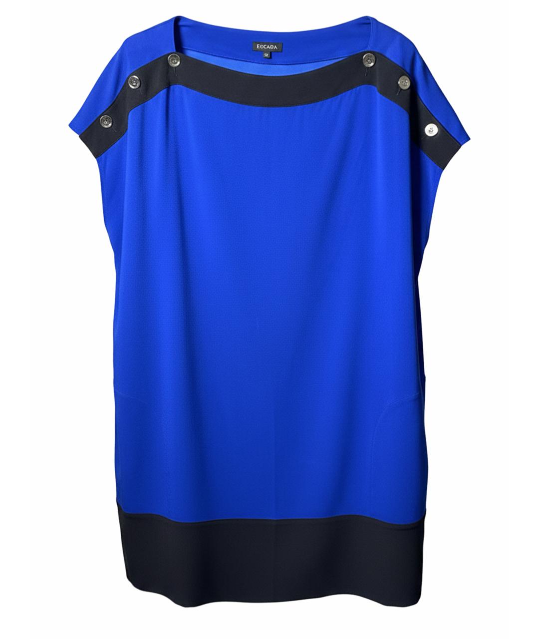 ESCADA Синее шелковое повседневное платье, фото 1