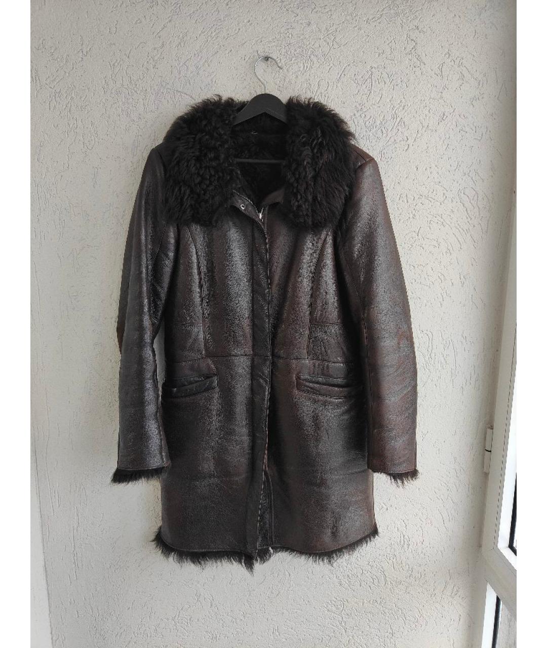 PRADA Коричневая кожаная дубленка, фото 10