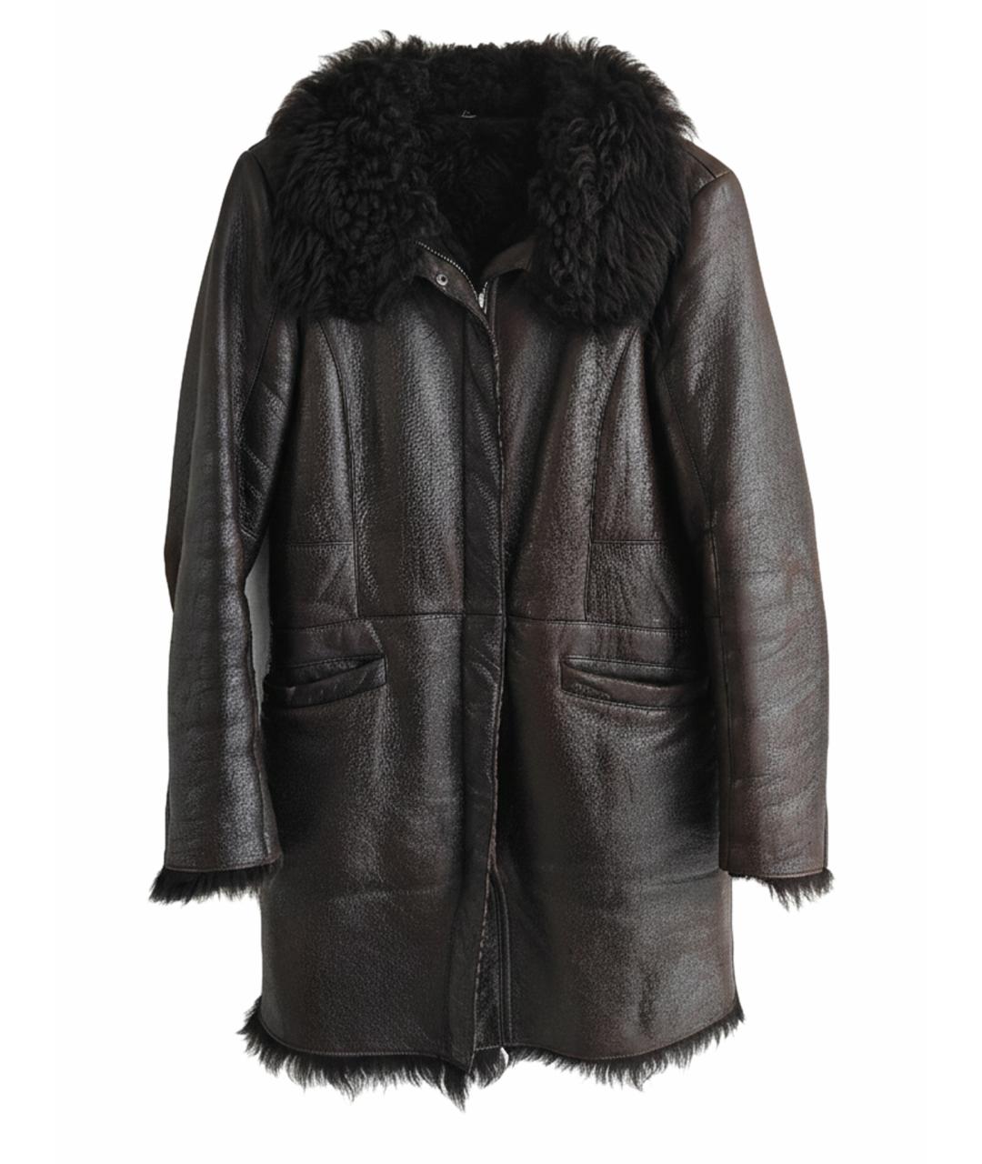 PRADA Коричневая кожаная дубленка, фото 1