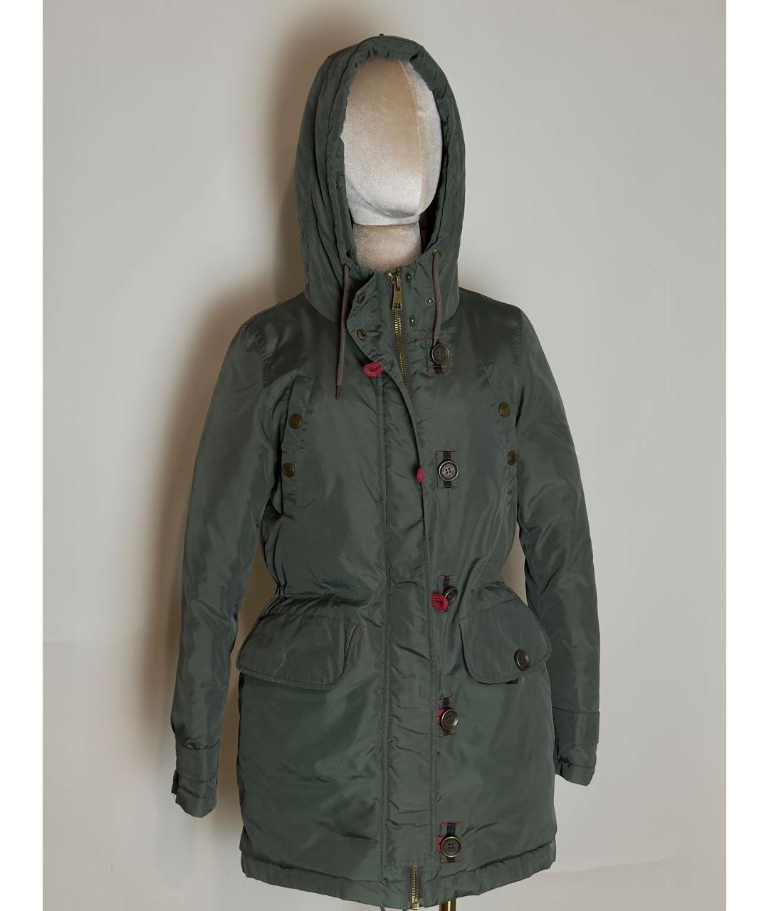 BURBERRY Зеленая меховая парка, фото 9