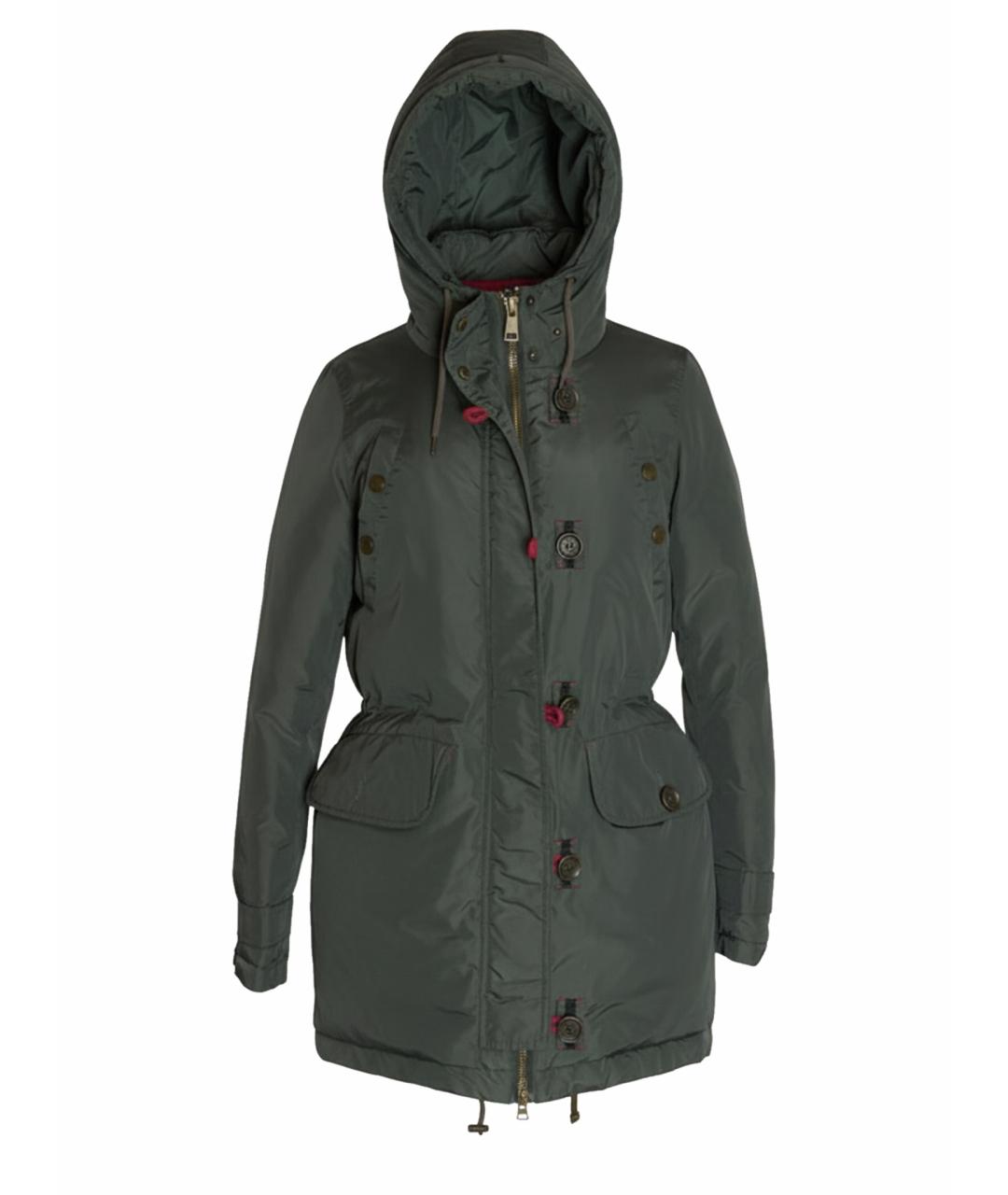 BURBERRY Зеленая меховая парка, фото 1