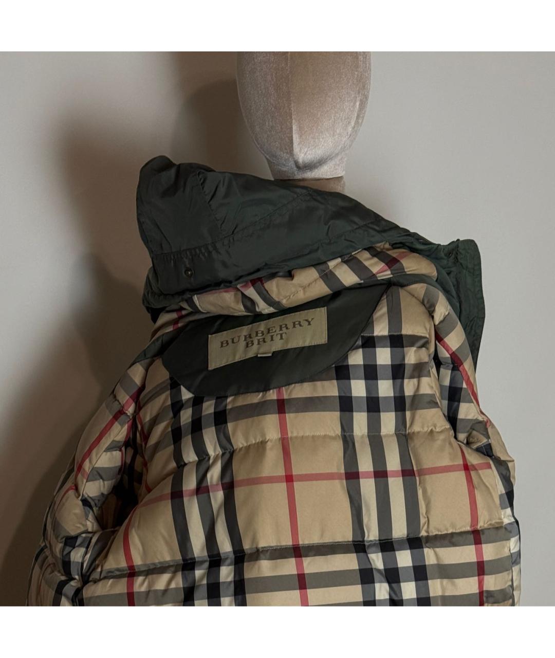 BURBERRY Зеленая меховая парка, фото 3