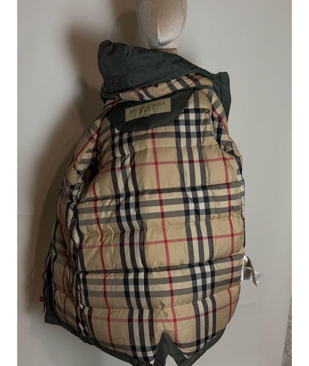 BURBERRY Зеленая меховая парка, фото 4