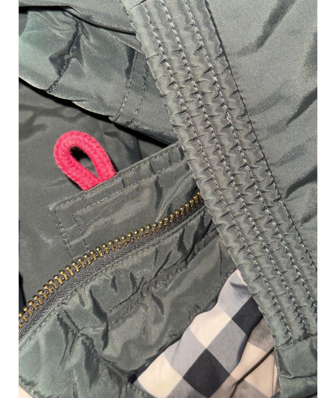 BURBERRY Зеленая меховая парка, фото 6