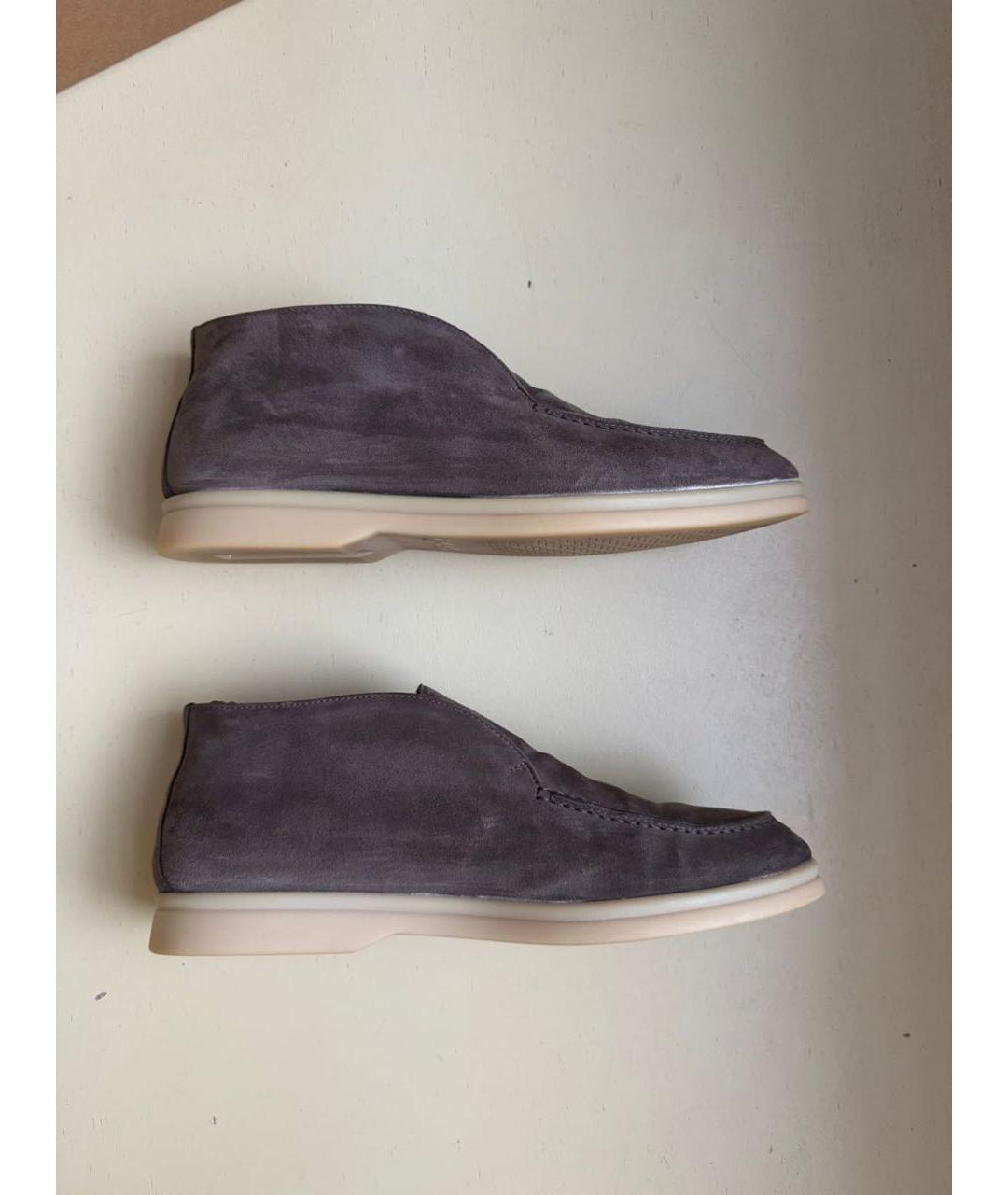 LORO PIANA Коричневые замшевые лоферы, фото 4