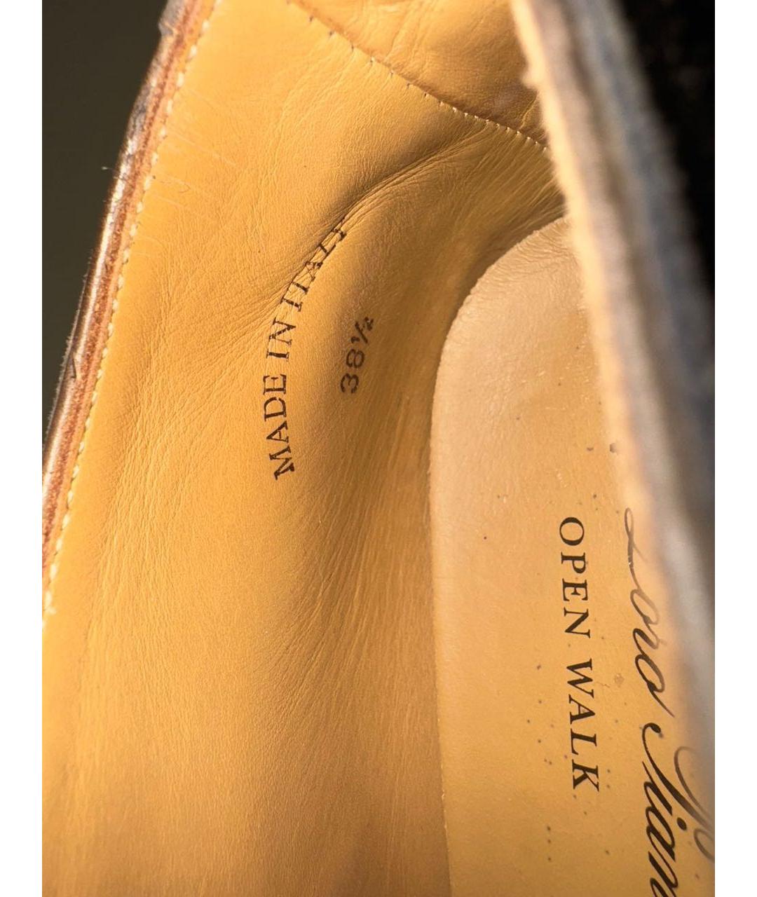 LORO PIANA Коричневые замшевые лоферы, фото 7