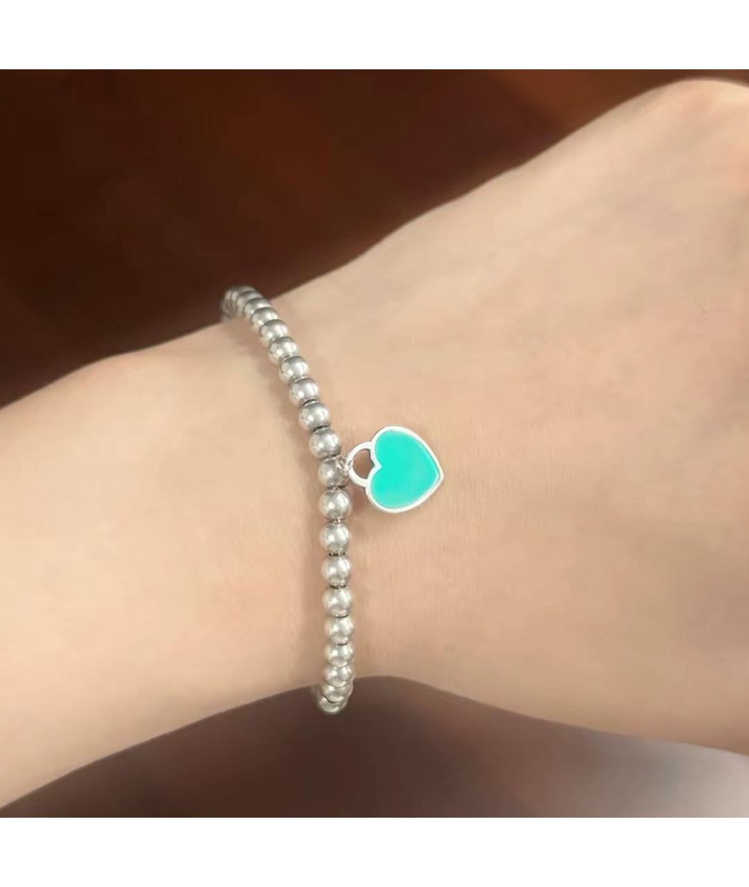 TIFFANY&CO Бирюзовый серебряный браслет, фото 5