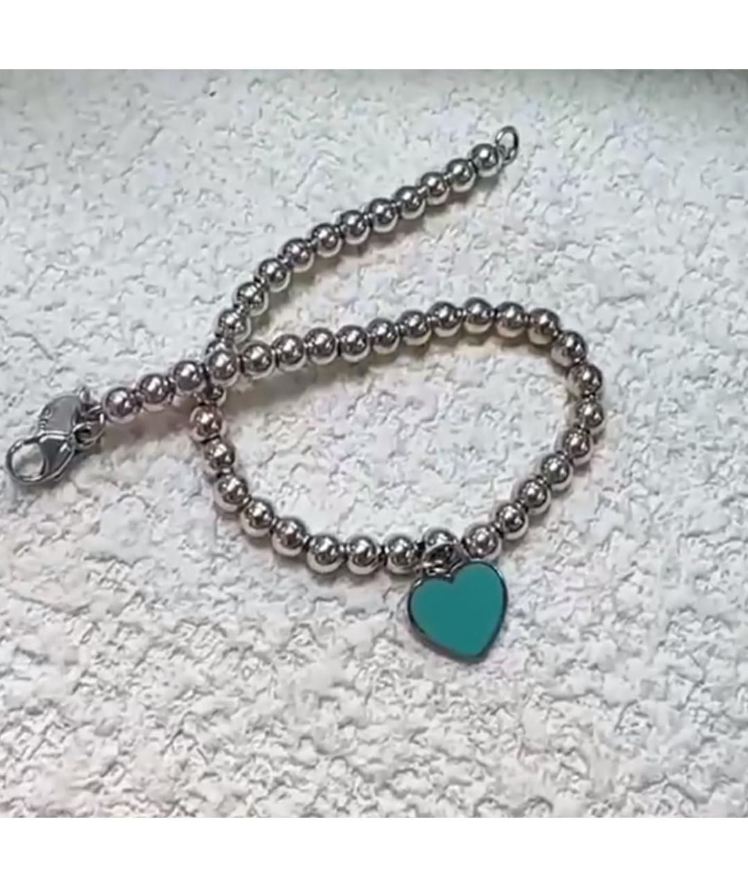 TIFFANY&CO Бирюзовый серебряный браслет, фото 7