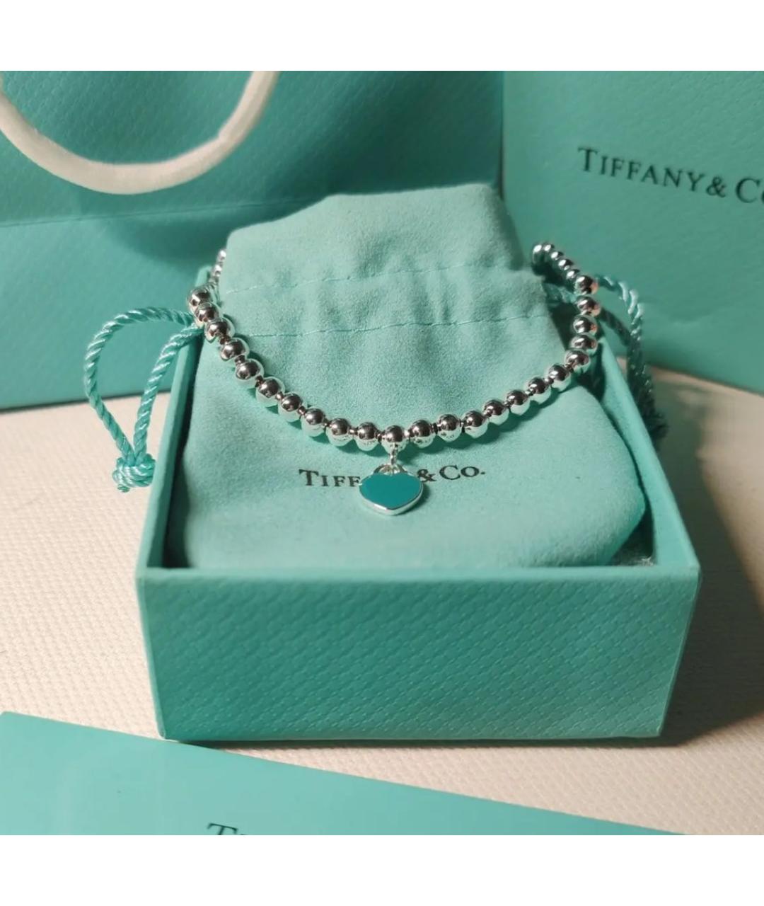 TIFFANY&CO Бирюзовый серебряный браслет, фото 6