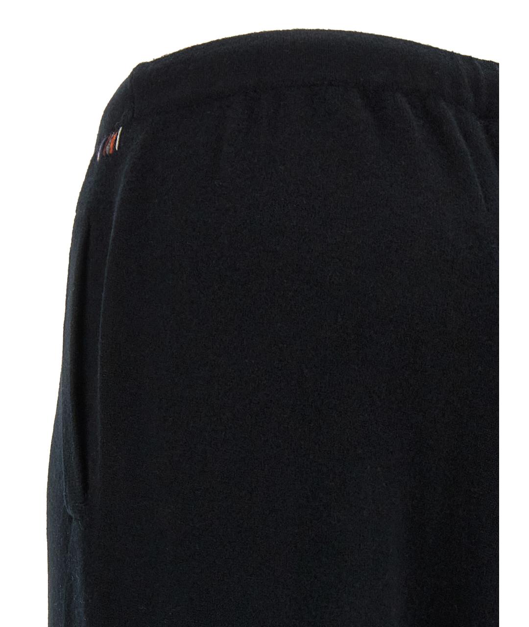 EXTREME CASHMERE Черные кашемировые прямые брюки, фото 3