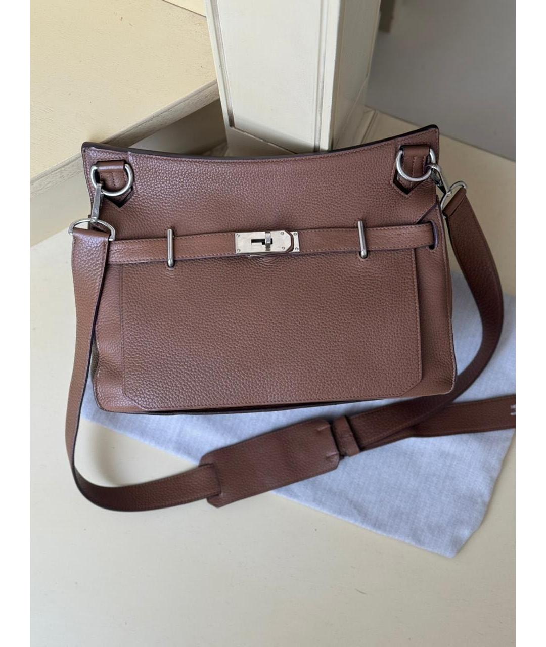 HERMES Коричневая кожаная сумка через плечо, фото 2