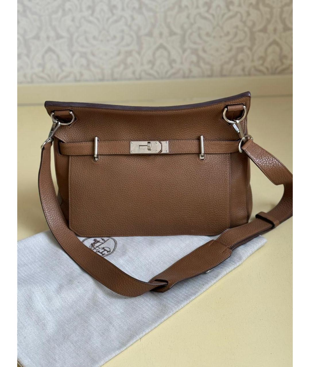 HERMES Коричневая кожаная сумка через плечо, фото 3