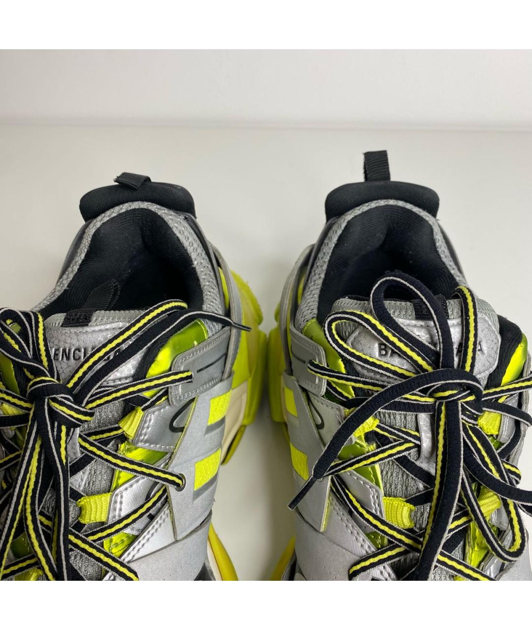 BALENCIAGA Серебряные низкие кроссовки / кеды из искусственной кожи, фото 6