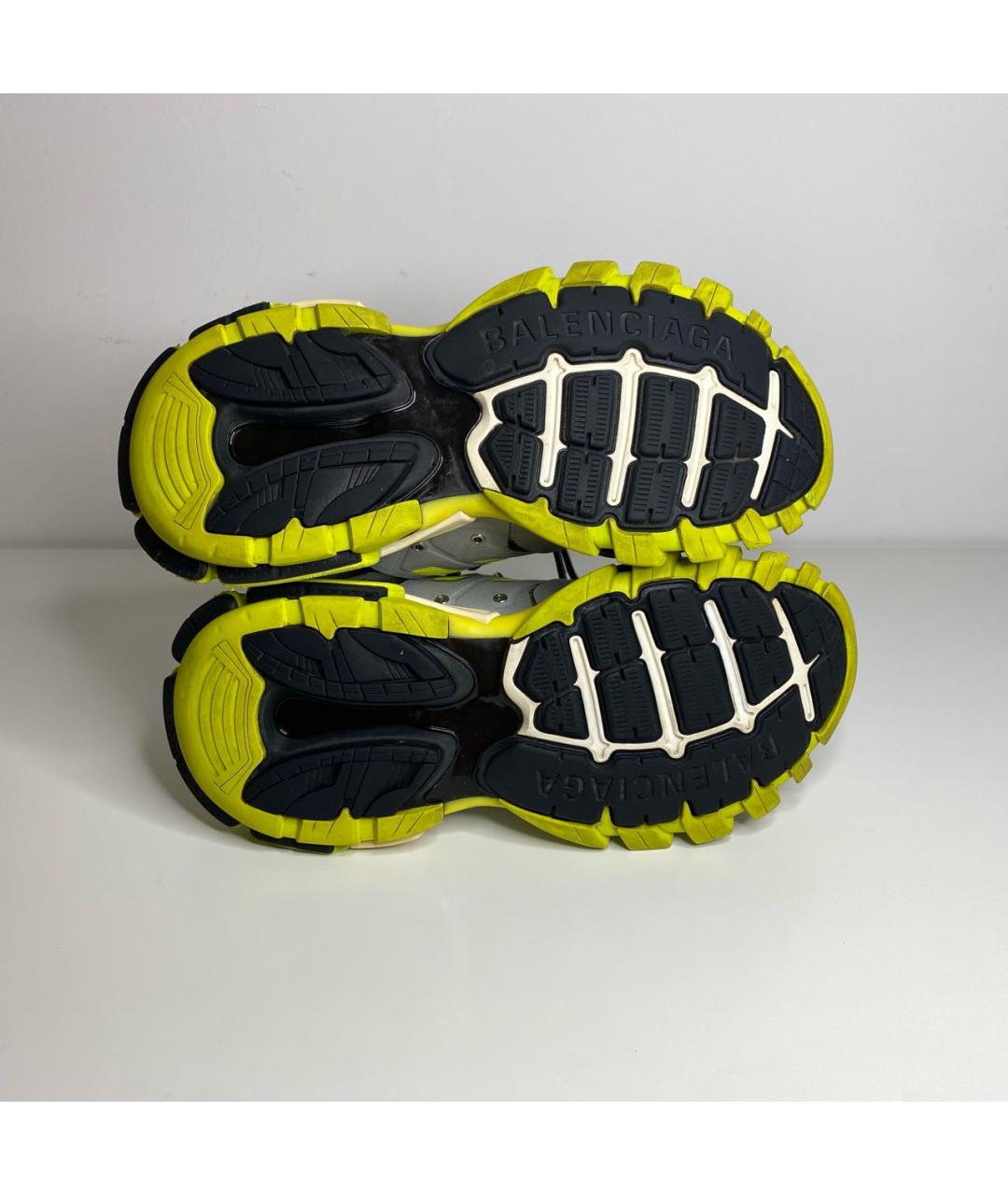 BALENCIAGA Серебряные низкие кроссовки / кеды из искусственной кожи, фото 5