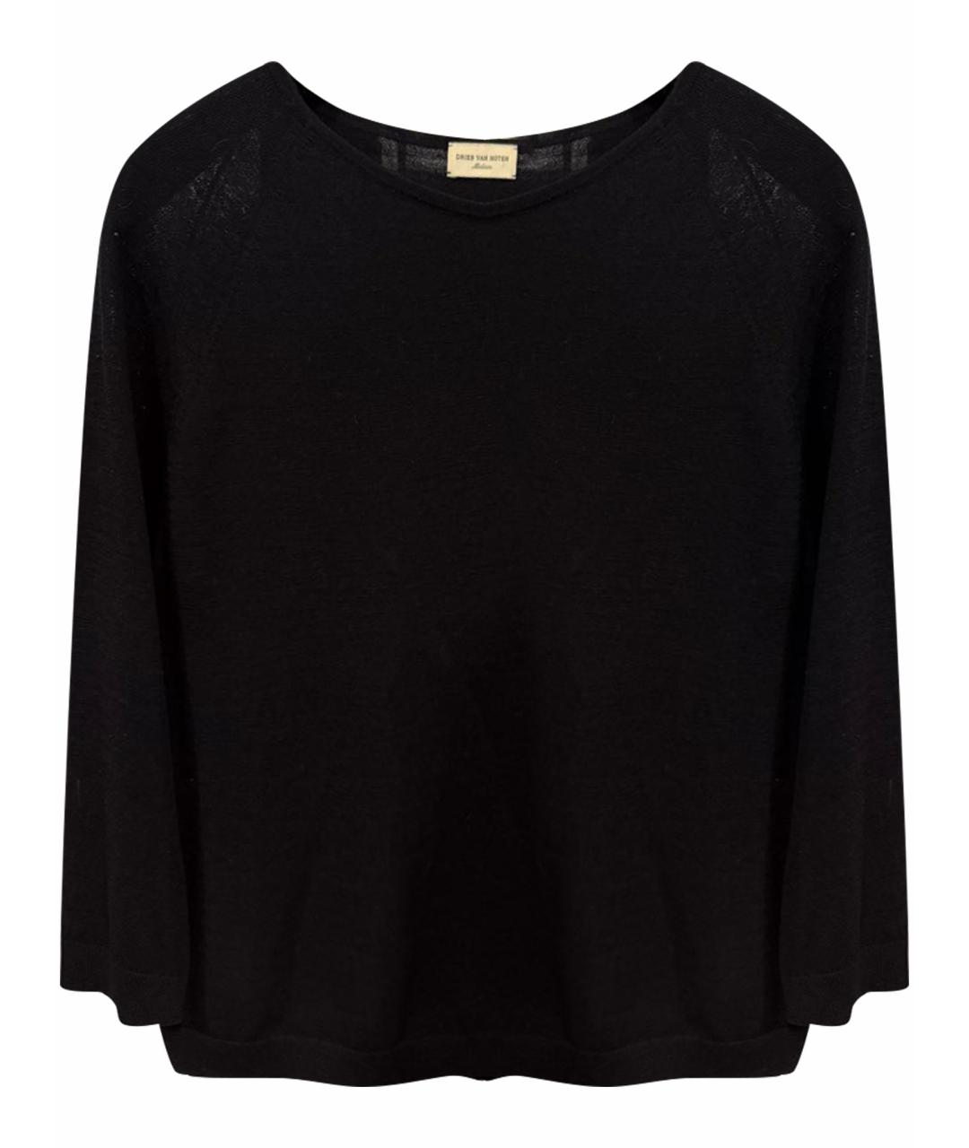 DRIES VAN NOTEN Черный шерстяной джемпер / свитер, фото 1