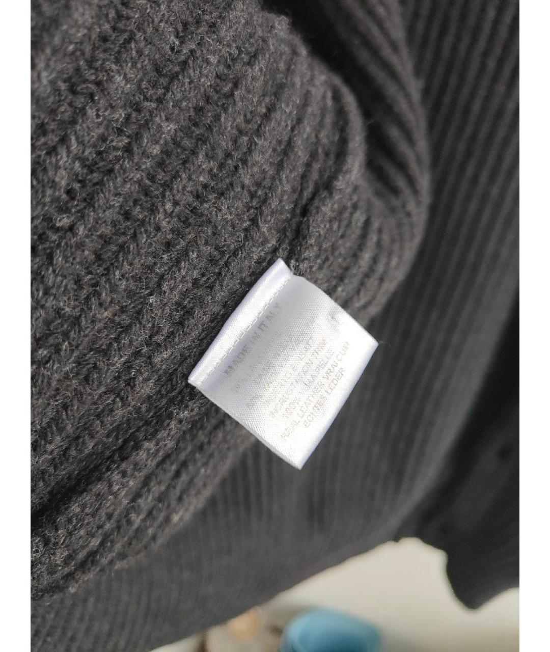 HERMES Черный шерстяной кардиган, фото 8