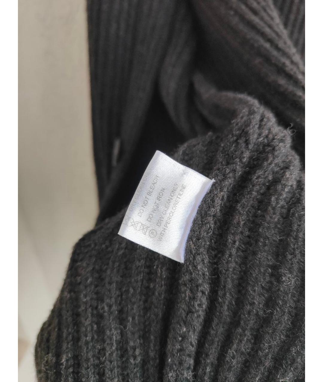 HERMES Черный шерстяной кардиган, фото 9