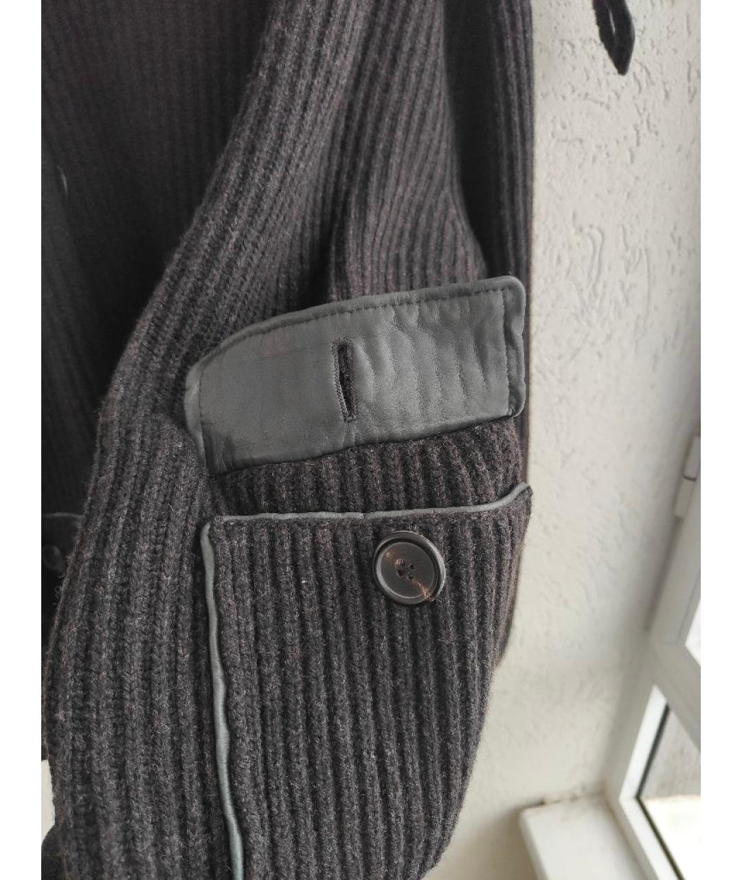HERMES Черный шерстяной кардиган, фото 5