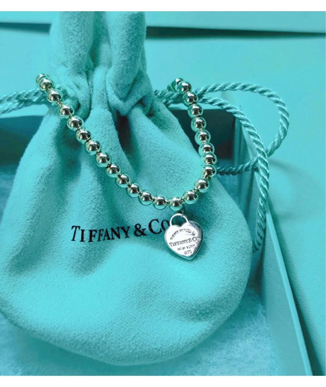 TIFFANY&CO Розовый серебряный браслет, фото 5