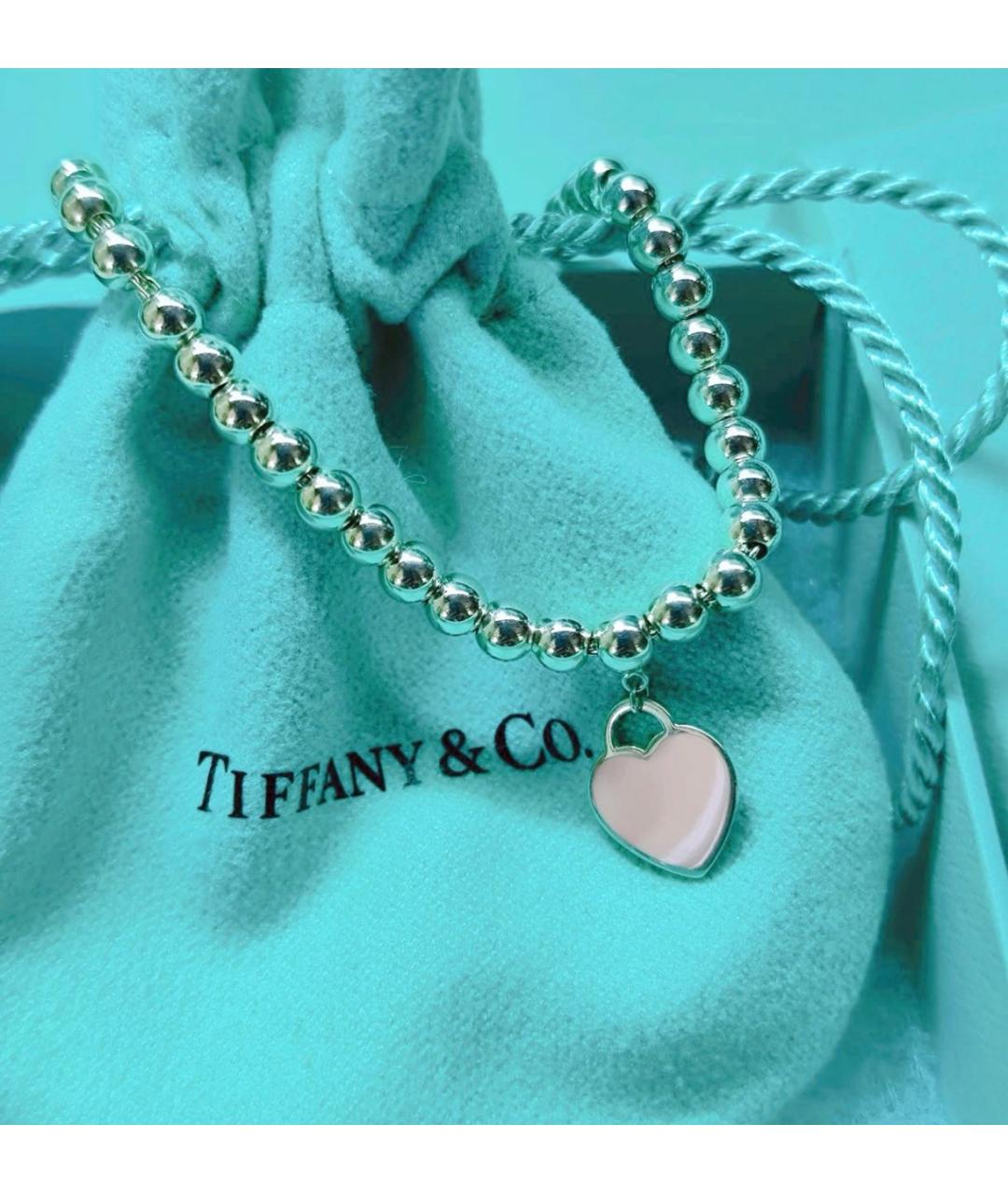 TIFFANY&CO Розовый серебряный браслет, фото 4