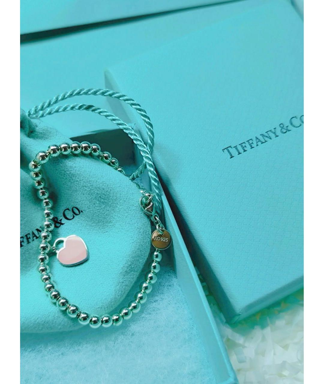 TIFFANY&CO Розовый серебряный браслет, фото 6