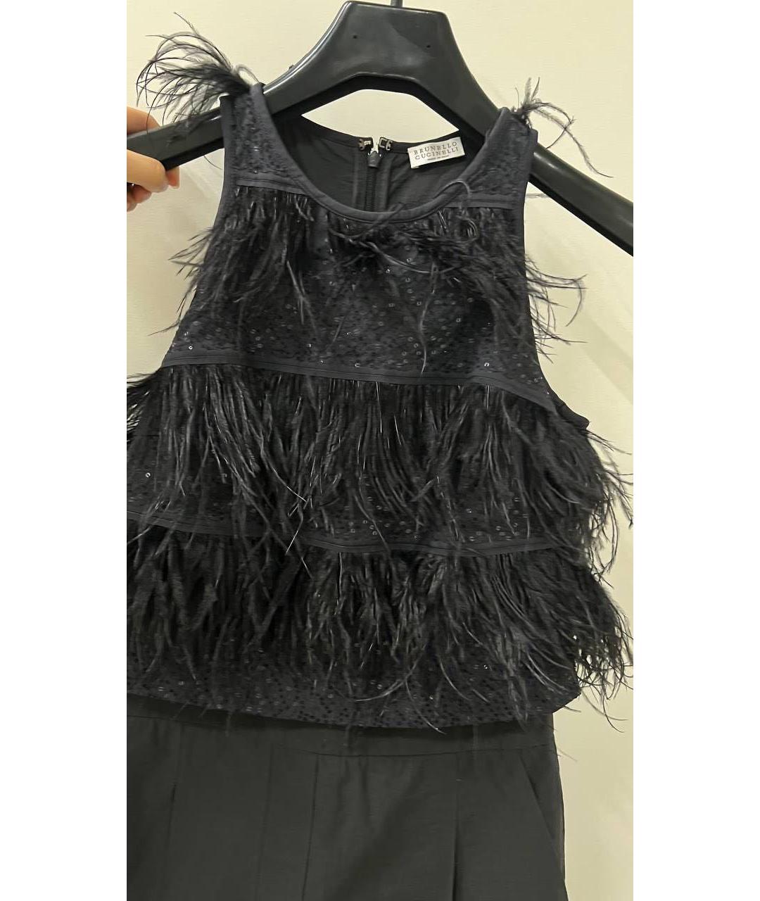 BRUNELLO CUCINELLI Черный шелковый комбинезон, фото 4