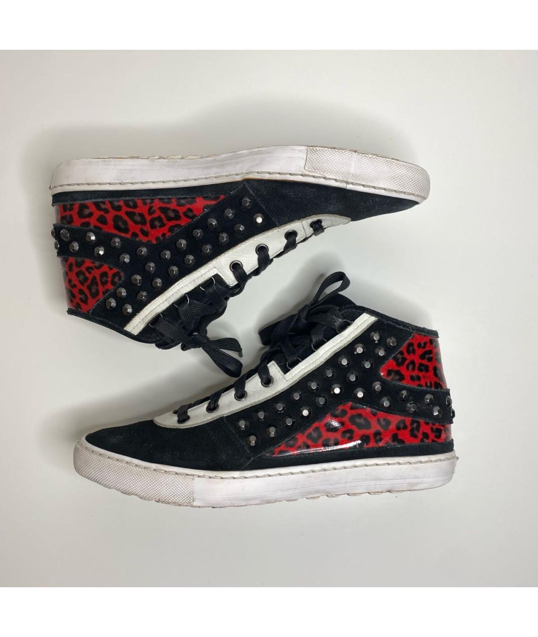 JUST CAVALLI Мульти замшевые высокие кроссовки / кеды, фото 8
