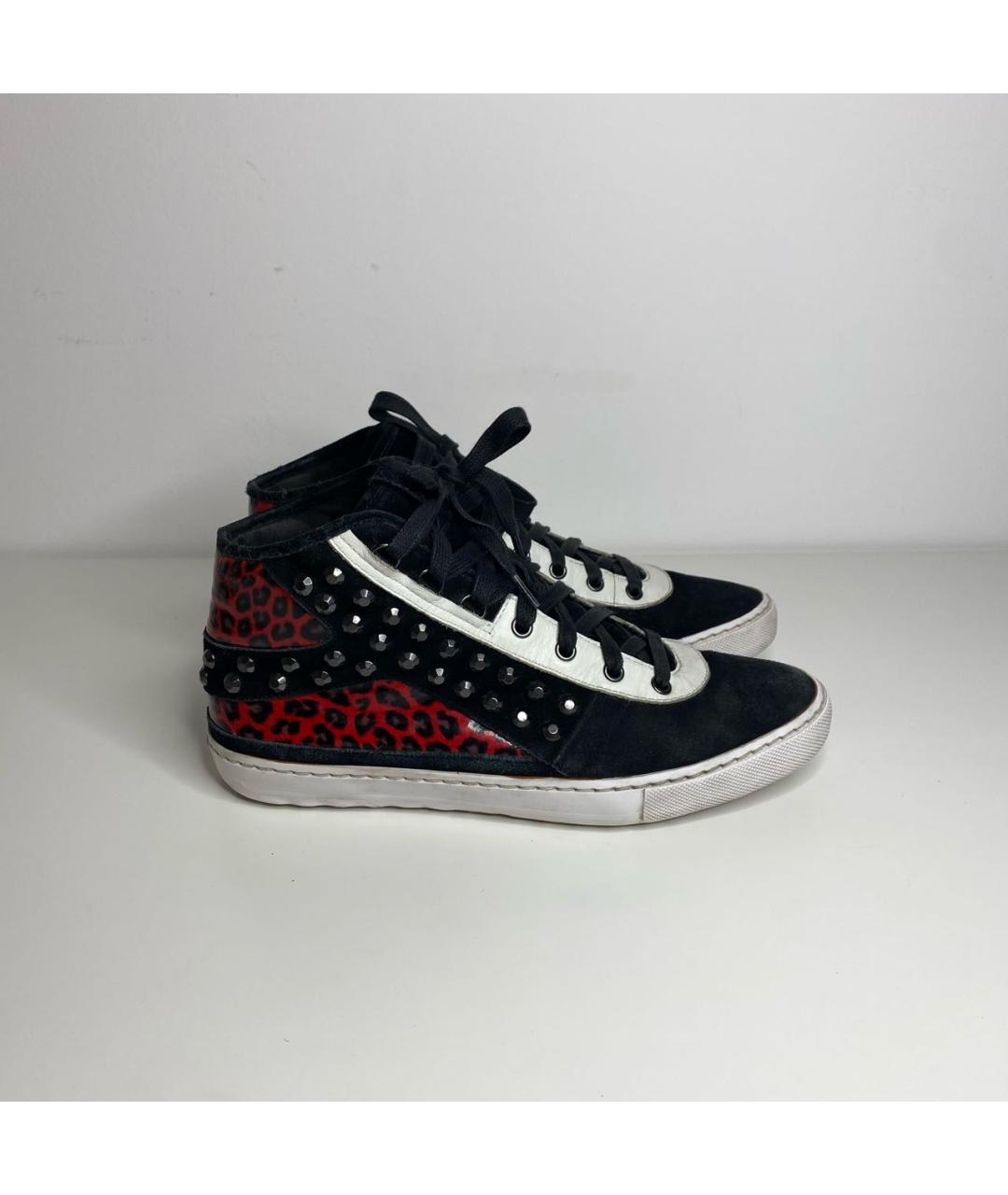 JUST CAVALLI Мульти замшевые высокие кроссовки / кеды, фото 9