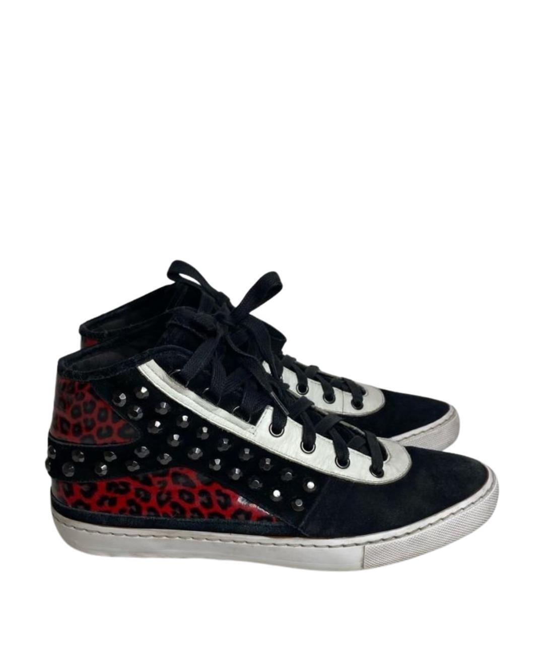 JUST CAVALLI Мульти замшевые высокие кроссовки / кеды, фото 1