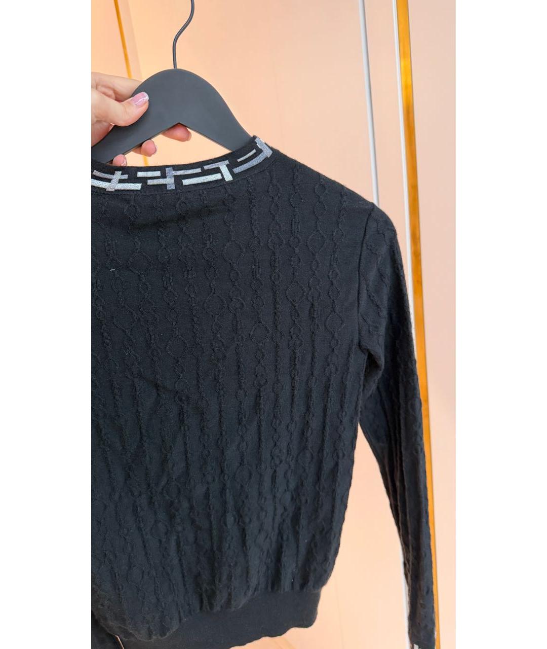 HERMES Черный кашемировый джемпер / свитер, фото 4