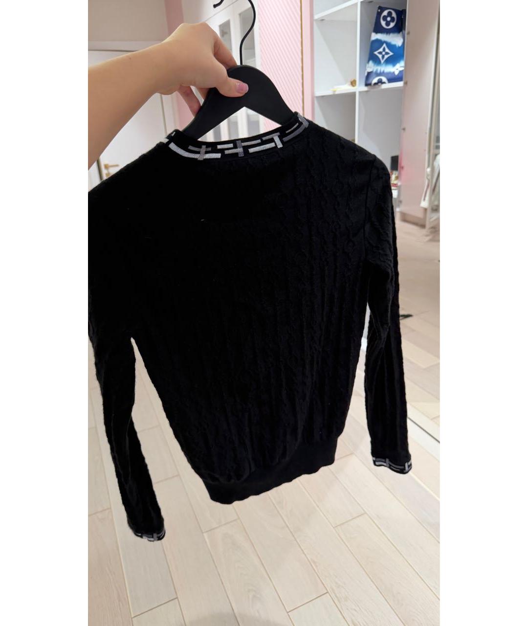 HERMES Черный кашемировый джемпер / свитер, фото 2