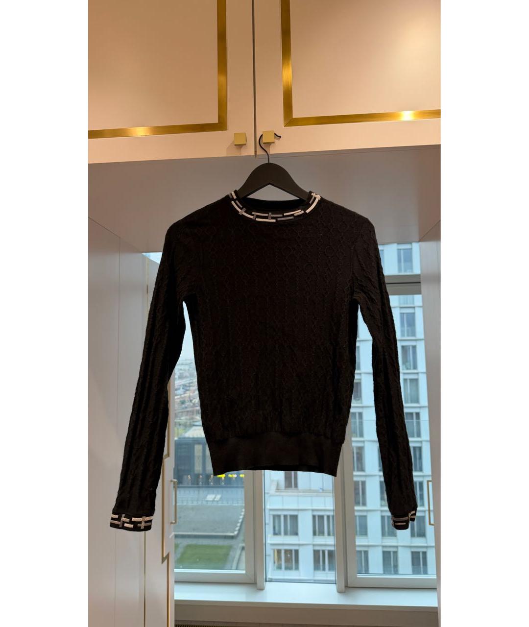 HERMES Черный кашемировый джемпер / свитер, фото 6