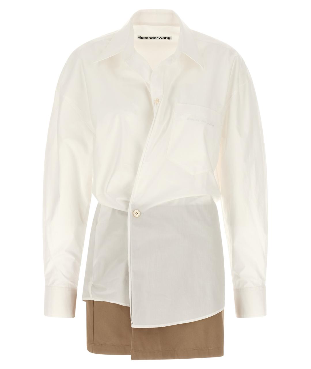 ALEXANDER WANG Белое хлопковое повседневное платье, фото 1