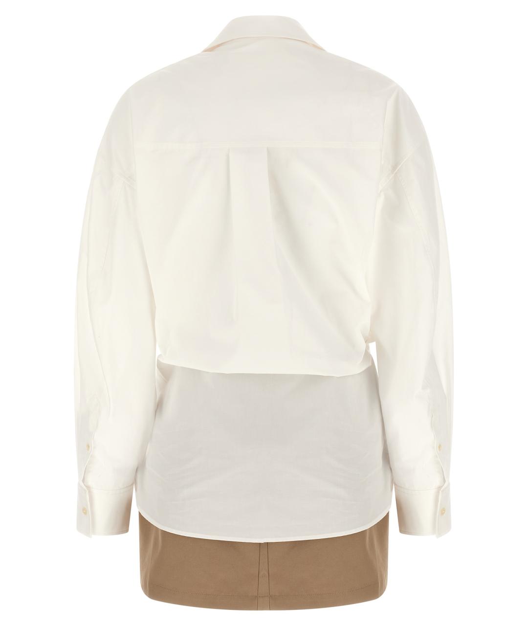 ALEXANDER WANG Белое хлопковое повседневное платье, фото 2