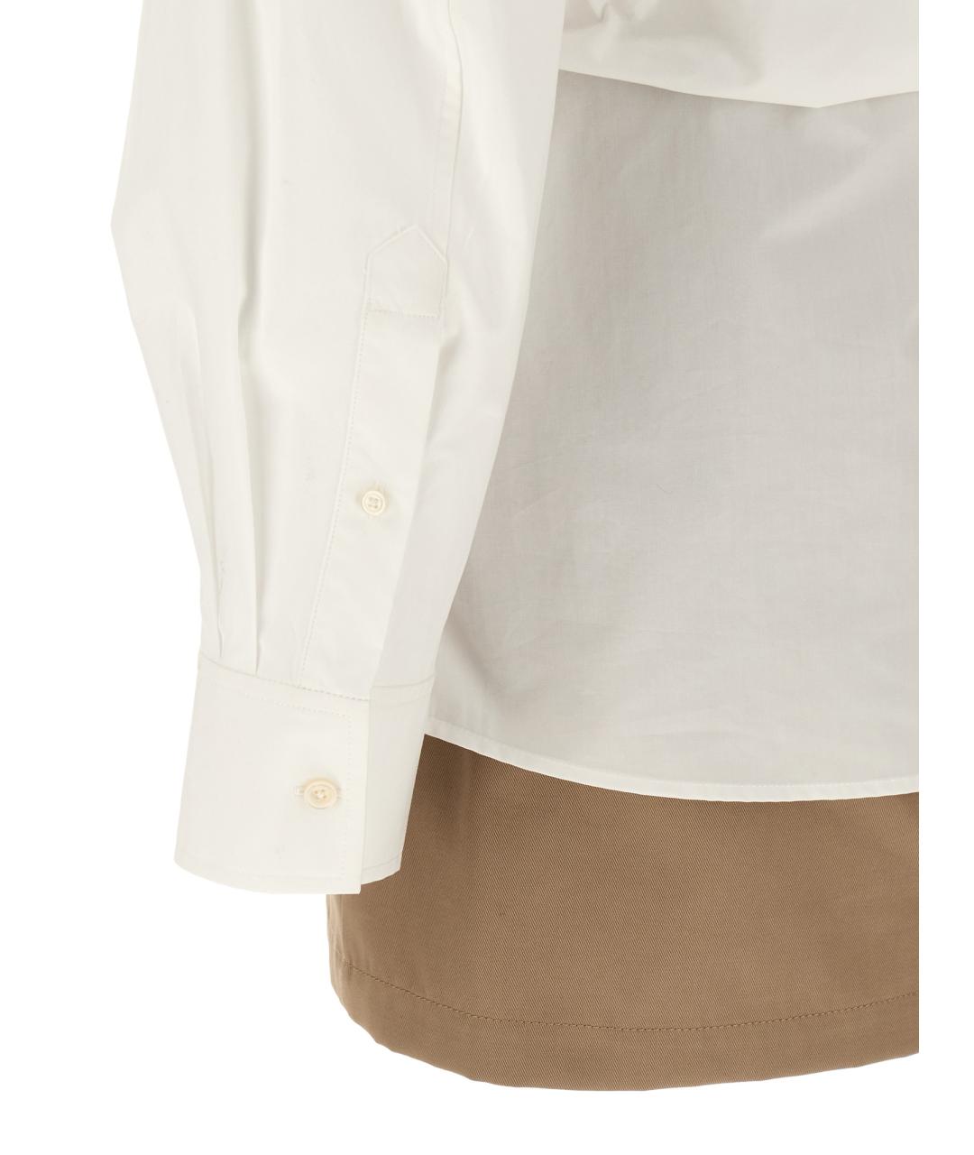 ALEXANDER WANG Белое хлопковое повседневное платье, фото 3