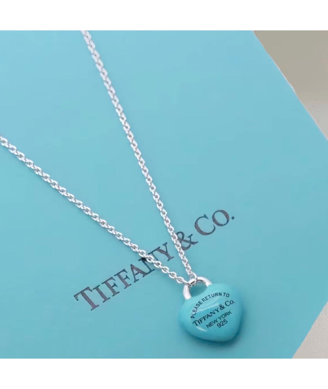 TIFFANY&CO Бирюзовая серебряная подвеска, фото 2